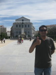 Lester in front of Teatro Real, Madrid