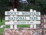 Rocky Mountain National Park sign